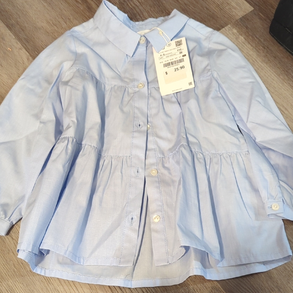 Zara Kids Light Blue Button Down Shirt